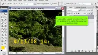 How to remove the timestamp from a photo in PhotoShop