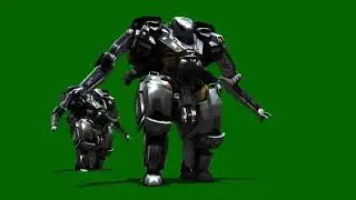 Terminator T-10000 Robot Green Screen