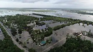 Imelda flooding in Crosby, The day after the rains