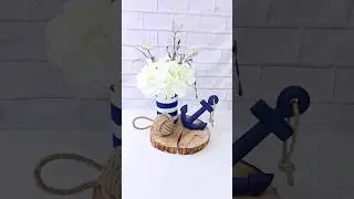 Centro de mesa para Babyshower tematica Nautico.#diy #decora #manualidades #decoracion #fiesta