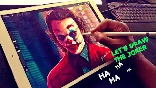 WATCH ME DRAW THE JOKER ON MY IPAD PRO TABLET  INSANE RESULTS