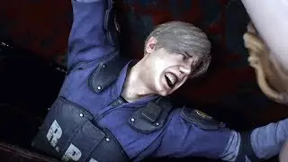 Resident Evil 2 Remake - Leon failed to escape from the safety door