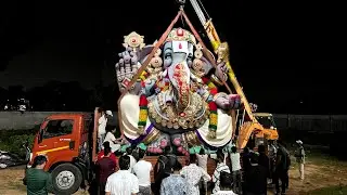 Ganesh Aagman 2024 | Biggest Ganesh Idol Transporting from Laxmiguda for Ganesh Chaturthi 2024