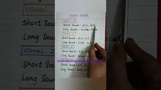 short and long vowel sound 'A' 