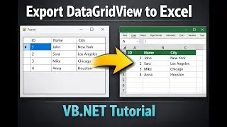 Programming in VB.NET Export Datagridview to Excel in VB.Net