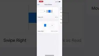 How to change swipe options in iPhone mail app 