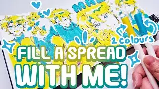 Fill A Spread With Me! | 2 Colours!