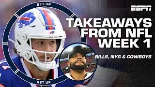 WEEK 1 OVERREACTIONS 🔥 Josh Allen for MVP? Cowboys Super Bowl Contenders⁉ | Get Up
