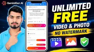 🔥 Unlimited FREE AI Video & Photo Generator | No Watermark 😱 GeminiGen AI Tutorial  #youtube 