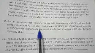 Mass transfer - Humidification