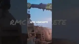 Short video. RMC Concrete Work with Crane.
