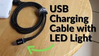 AICase USB Type-C cable with pulsating LED light - works with Samsung Dex
