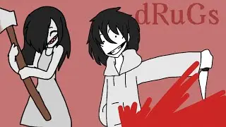 Drugs - animation meme (flipaclip) (blood warning)
