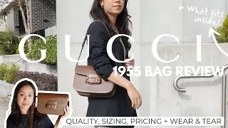 GUCCI HORSEBIT 1955 BAG REVIEW - Sizing, What Fits Inside, Wear + Tear