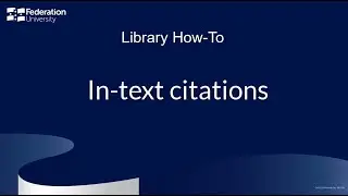 A quick primer on citing