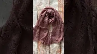 Ажурный палантин #вязание #ажурныйшарф #палантин #вязаниеспицами