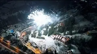 Новорічний салют у Перлині Карпат. Славське 2018