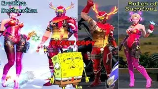 TOP 10 Creative Destruction SKINS Gotten From Rules of Survival (EXPOSED)