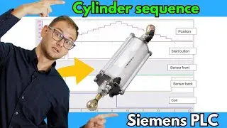 Programming a sequence for a pneumatic cylinder in TIA Portal | Siemens PLC