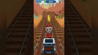 Talking Tom Gold Run 😎 Fireman Tom Ride Train #shorts #talkingtom