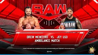 WWE 2K24 - Jey Uso vs Drew Mcintyre - Ambulance Match - PS5