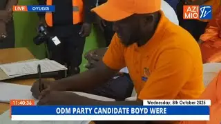 HISTORIC MOMENT as son of Ong'ondo Were, Boyd, presents IEBC papers ahead of HOT Kasipul by-election