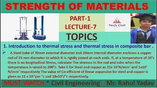 Thermal stress in composite bar||Hand written note to crack all exam||Lecture-7