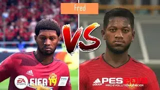 FIFA 19 vs PES 2019 | Manchester United Players Faces Comparison | Fujimarupes