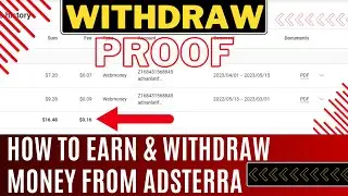 how to earn money from adsterra || cash withdrawal from adsterra || adsterra payment proof