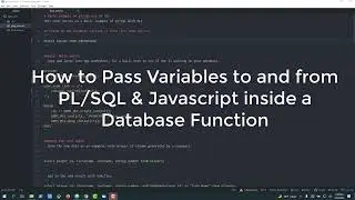 Intro to DBMS_MLE: Pass Variables from PL/SQL to Javascript inside a Function