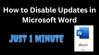 how to disable update MS word || disable update word