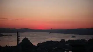 İstanbul'da gün doğumu timelapse