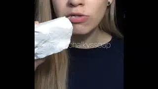 АСМР//EATING//ASMR EATING CHALK #40
