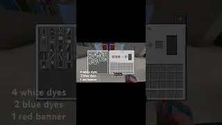 How to make the Norway 🇳🇴 flag in Minecraft #minecraft #flag #shorts #howto