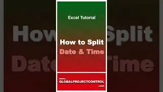 🔴 How to Split Date & Time by Excel#primaverap6 #p6 #planning #schedule #projectcontrols