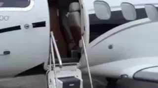Boarding on our Luxwing Embraer Phenom 100