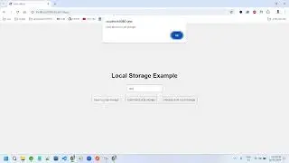 How to use Local Storage in HTML Page