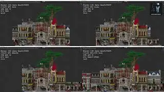 Blender 2.82 Alpha Cycles GPU Render Comparison with different tile sizes (4K)