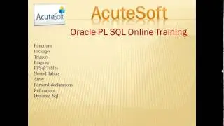 Oracle PL SQL Online Training
