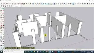 How to im import AutoCAD 2D drawing in SketchUp/How to draw 3D wall in SketchUp