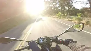 Tried keeping up with a Tesla in the Canyon! | Twisties | 2021 Kawasaki Z650 | Beginner | POV
