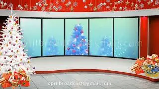 Christmas TV Studio Set 52- Virtual Green Screen Background Loop