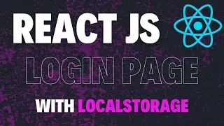 Login page in react js | React Js login  page with localstorage