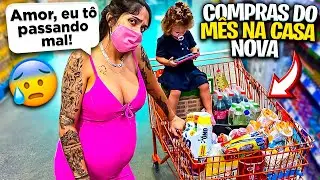 PRIMEIRA COMPRA DO MÊS NA CASA NOVA!! *ela passou mal*