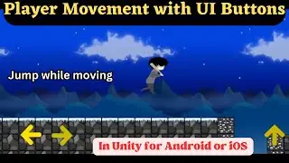 Player Movement in unity with jump || jump player while moving in unity with custom UI buttons