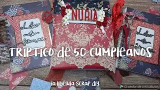 TRIPTICO 50 CUMPLEAÑOS - INSPIRACIÓN - COL. HERITAGE DE CRAFTSMITH