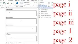 how to add different page numbers in word