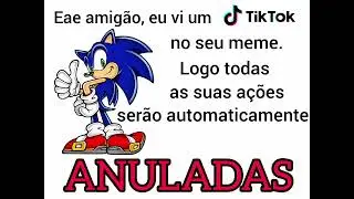 Sonic viu um tiktok no seu meme.