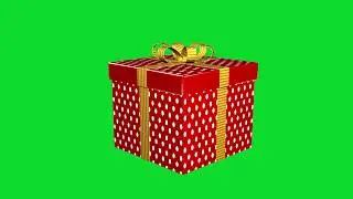 Gift Box Green Screen Royalty Free Footage