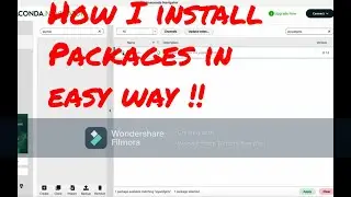 How to install Packages in Anaconda by using new environment.